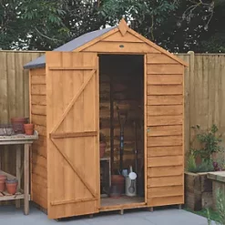 Forest 5' x 3' (Nominal) Apex Overlap Timber Shed with Base