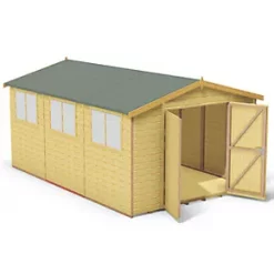 Shire 10' x 15' 6" (Nominal) Apex Shiplap Timber Workshop