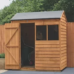 Forest 6' x 4' (Nominal) Reverse Apex Overlap Timber Shed with Assembly