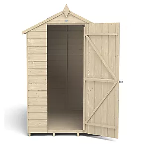 Forest 4' x 6' (Nominal) Apex Overlap Timber Shed with Base - Image 4