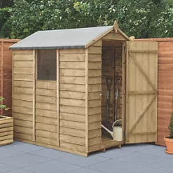 Forest 4' x 6' (Nominal) Apex Overlap Timber Shed with Base
