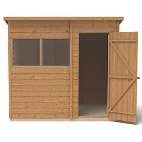 Forest 7' x 5' (Nominal) Pent Overlap Timber Shed - Image 4
