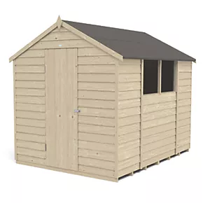 Forest 6' x 8' (Nominal) Apex Overlap Timber Shed with Assembly - Image 2