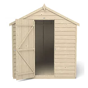 Forest 6' x 8' (Nominal) Apex Overlap Timber Shed with Assembly - Image 4