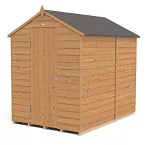 Forest 5' x 7' (Nominal) Apex Overlap Timber Shed with Base - Image 2