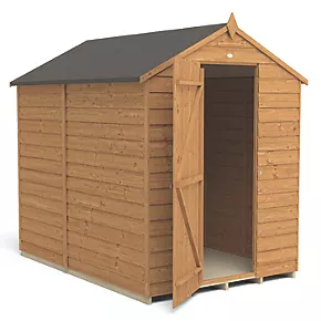 Forest 5' x 7' (Nominal) Apex Overlap Timber Shed with Base - Image 3