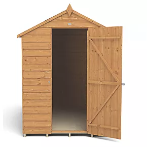 Forest 5' x 7' (Nominal) Apex Overlap Timber Shed with Base - Image 4