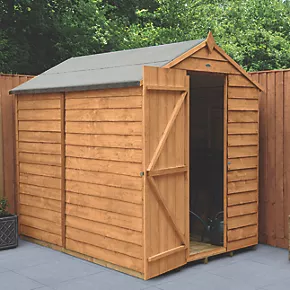 Forest 5' x 7' (Nominal) Apex Overlap Timber Shed with Base