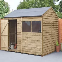 Forest 8' x 6' (Nominal) Reverse Apex Overlap Timber Shed