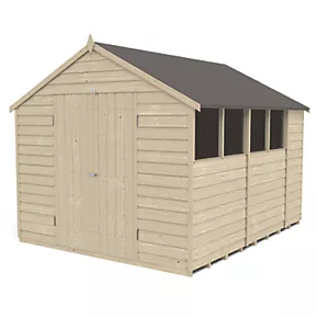 Forest 8' x 10' (Nominal) Apex Overlap Timber Shed - Image 2