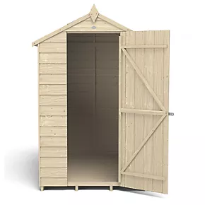 Forest 4' x 6' (Nominal) Apex Overlap Timber Shed with Assembly - Image 4