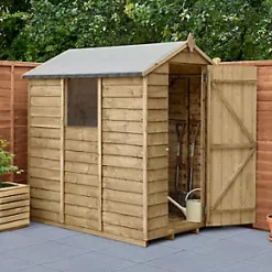Forest 4' x 6' (Nominal) Apex Overlap Timber Shed with Assembly