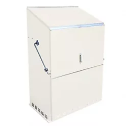 Trimetals 247 5' x 2' 6" (Nominal) Metal Gas Cylinder Storage with Base Buttermilk Cream