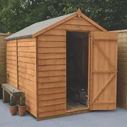 Forest 6' x 8' (Nominal) Apex Overlap Timber Shed with Assembly