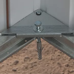 Yardmaster 9' 6" x 12' 6" (Nominal) Apex Metal Shed Green - Image 3