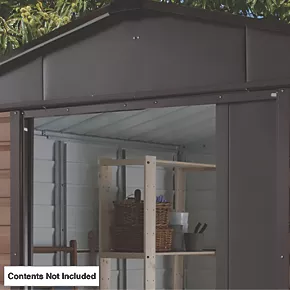 Yardmaster 9' 6" x 12' 6" (Nominal) Apex Metal Shed Green - Image 5