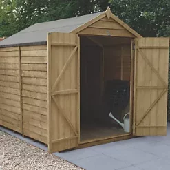 Forest 6' x 8' (Nominal) Apex Overlap Timber Shed with Base