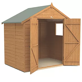 Forest Delamere 7' x 5' (Nominal) Apex Shiplap T&G Timber Shed with Base & Assembly - Image 3