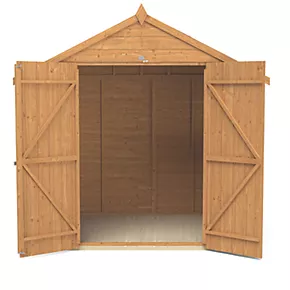 Forest Delamere 7' x 5' (Nominal) Apex Shiplap T&G Timber Shed with Base & Assembly - Image 4