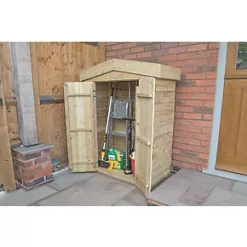 Forest 3' x 1' 6" (Nominal) Apex Overlap Timber Garden Store