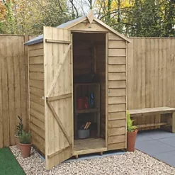 Forest 4' x 3' (Nominal) Apex Overlap Timber Shed with Assembly