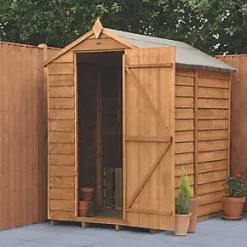 Forest 4' x 6' (Nominal) Apex Overlap Timber Shed with Assembly