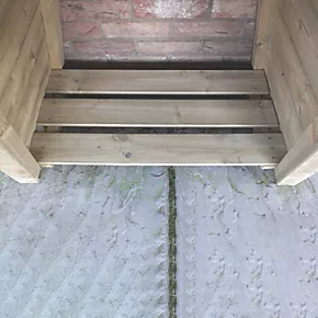 Shire Triangular T&G PT 2' 6" x 1' 6" (Nominal) Timber Log Store - Image 4