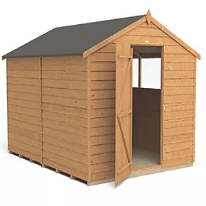 Forest 6' x 8' (Nominal) Apex Overlap Timber Shed with Assembly - Image 3