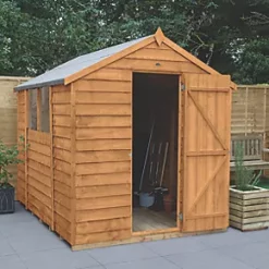 Forest 6' x 8' (Nominal) Apex Overlap Timber Shed with Assembly