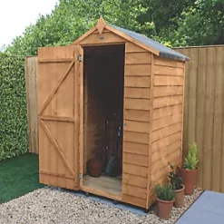 Forest 4' x 3' (Nominal) Apex Overlap Timber Shed with Assembly