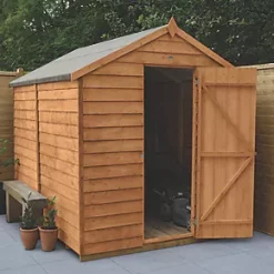 Forest 6' x 8' (Nominal) Apex Overlap Timber Shed with Base