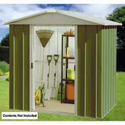 Yardmaster 6' x 7' (Nominal) Apex Metal Shed Green