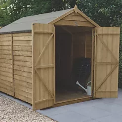 Forest 6' x 8' (Nominal) Apex Overlap Timber Shed with Assembly