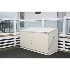 Trimetals Storeguard 6' 6" x 3' (Nominal) Pent Metal Shed with Base Cream