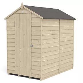 Forest 4' x 6' (Nominal) Apex Overlap Timber Shed with Assembly - Image 2