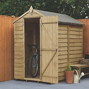 Forest 4' x 6' (Nominal) Apex Overlap Timber Shed with Assembly