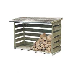 Forest 6' x 3' (Nominal) Overlap Timber Log Store