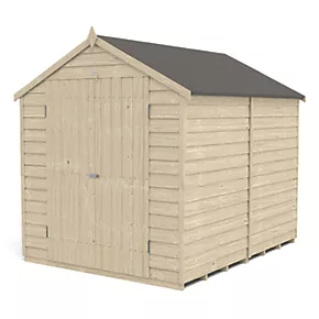 Forest 6' x 8' (Nominal) Apex Overlap Timber Shed with Base & Assembly - Image 2